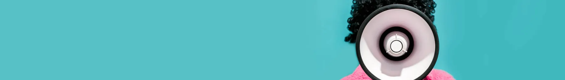 megaphone bright background