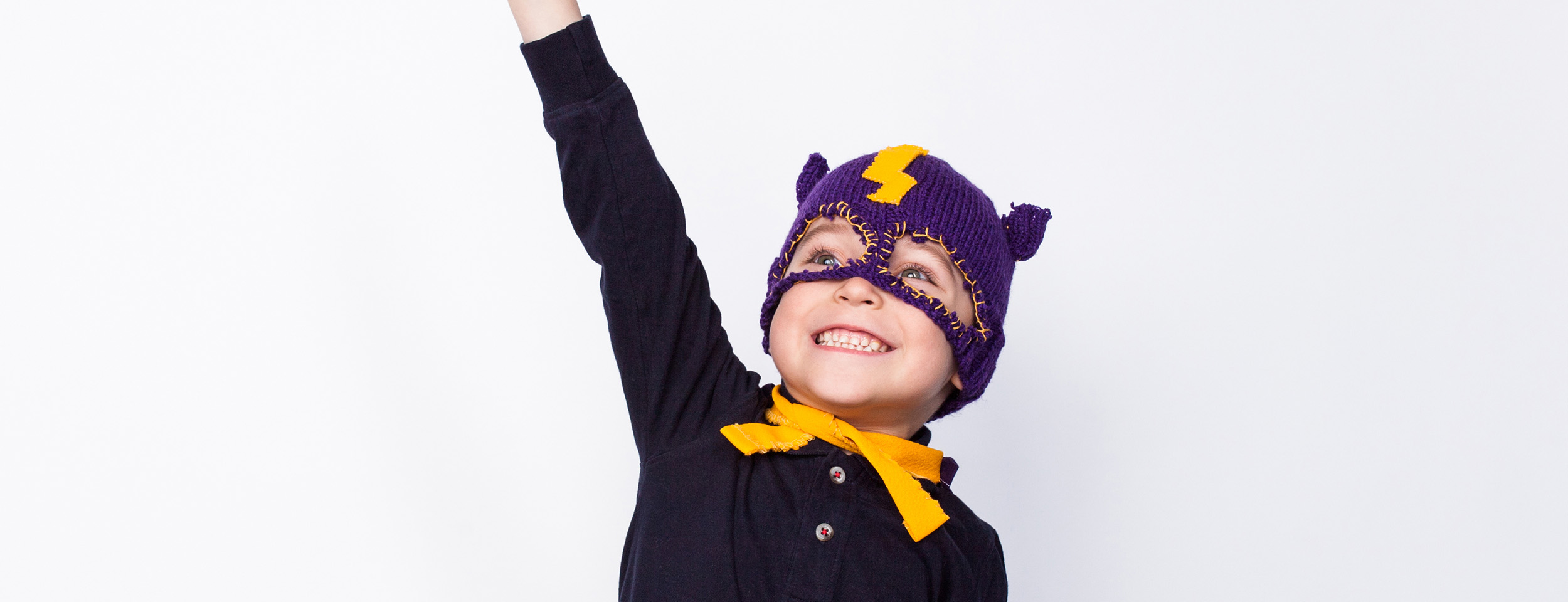 Child Superhero Mask Banner