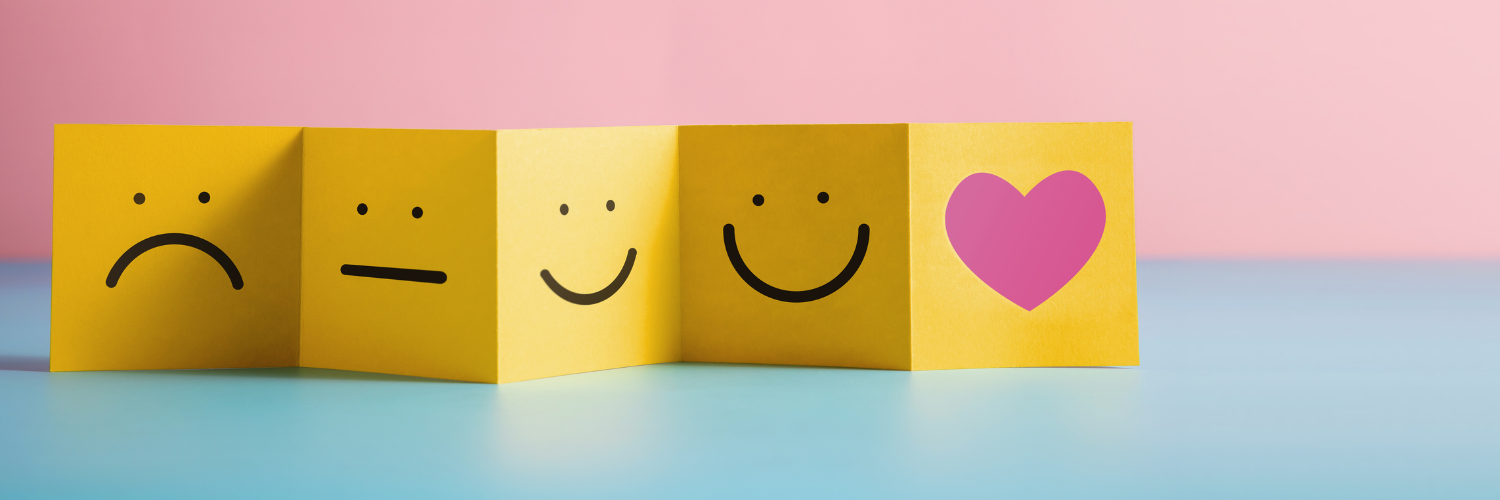 Folded Paper Faces Banner