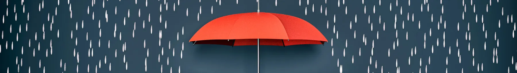 Open Umbrella in rain