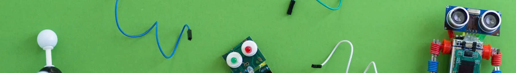 robots green background