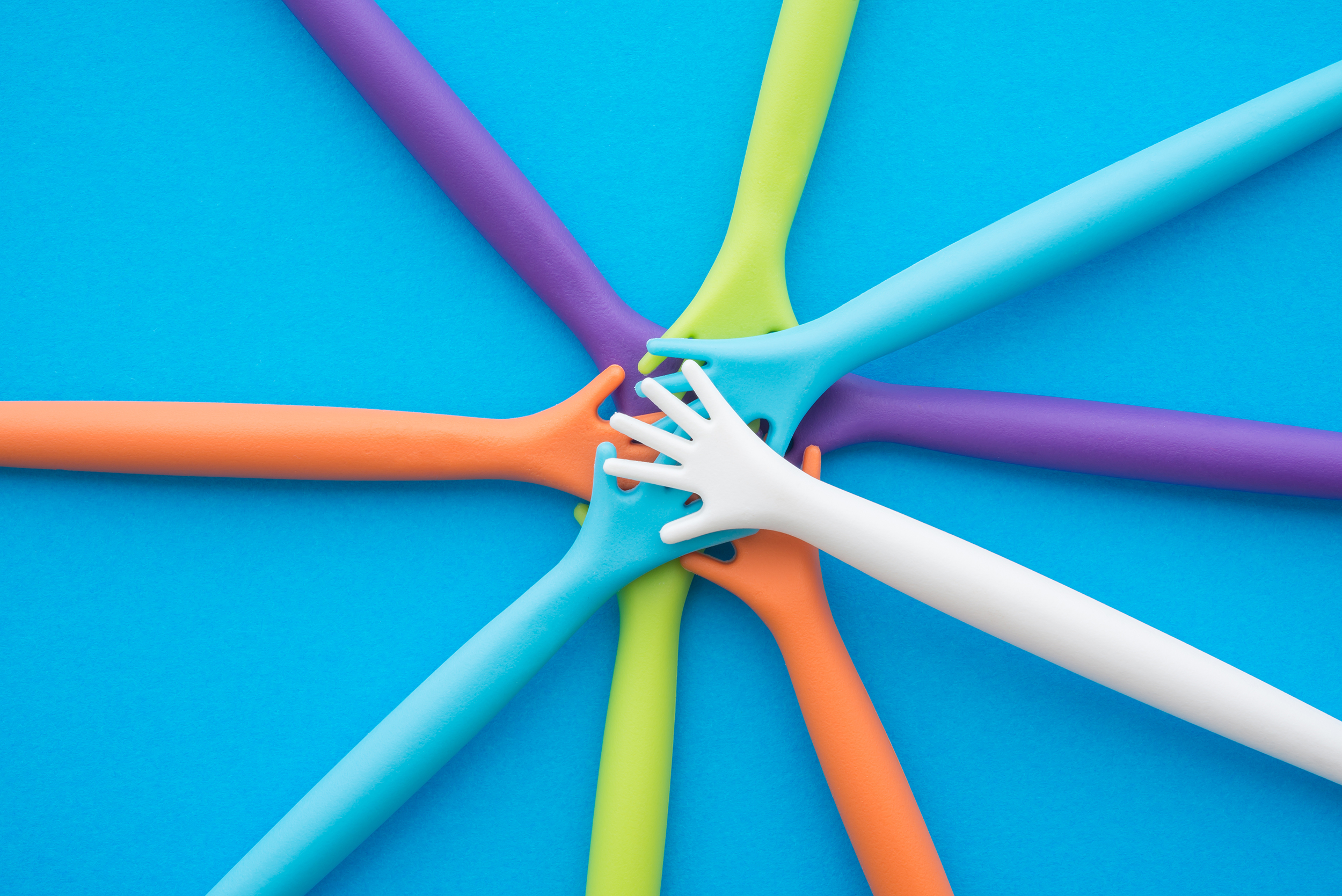 Partners Hands In Circle Web