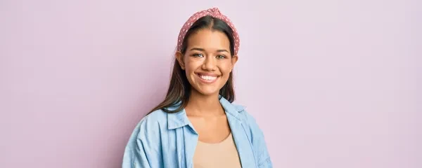 Pregnant woman smiling