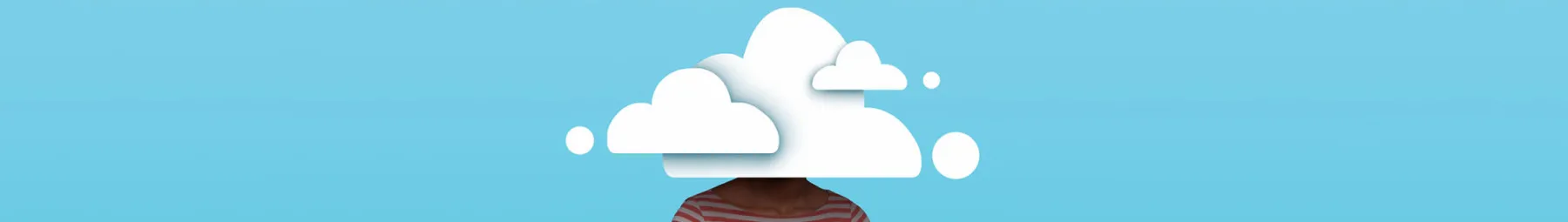 cloud head woman computer