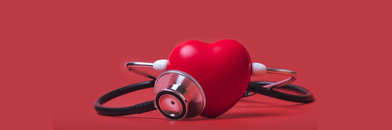 V4 Webinar Red Background Heart And Stethoscope